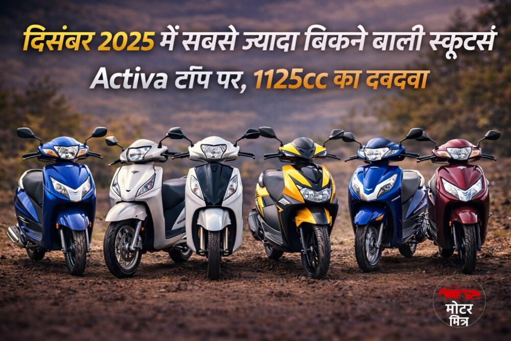 दिसंबर 2025 में भारत की सबसे ज्यादा बिकने वाली स्कूटर्स: Activa टॉप पर, 125cc सेगमेंट तेज़ी से आगे
