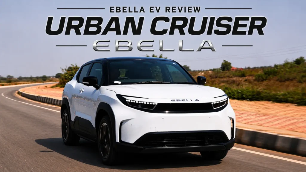 टोयोटा ने अपनी बहुप्रतीक्षित ऑल-इलेक्ट्रिक SUV, Toyota Urban Cruiser Ebella को आधिकारिक तौर पर लॉन्च कर दिया है, जिसके टॉप-स्पेक E3 वेरिएंट की एक्स-शोरूम कीमत ₹23.60 लाख रखी गई है।