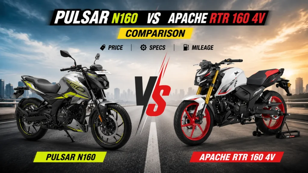 Bajaj Pulsar N160 vs TVS Apache RTR 160 4V