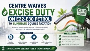 Centre Waives Excise Duty on E22 E30 Petrol
